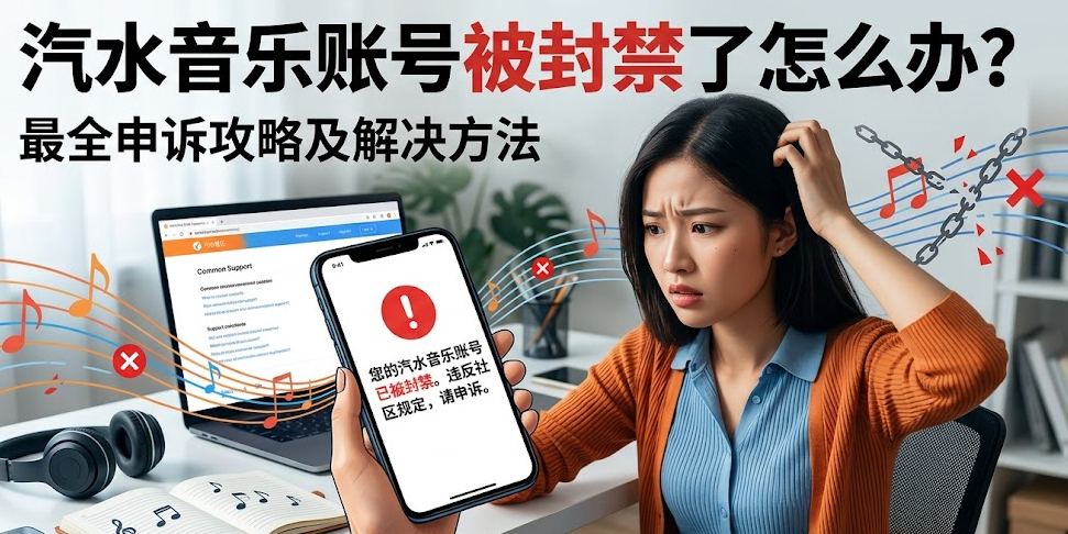 汽水音乐账号被封禁怎么办