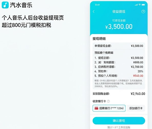 汽水音乐音乐人收益是怎么计算的