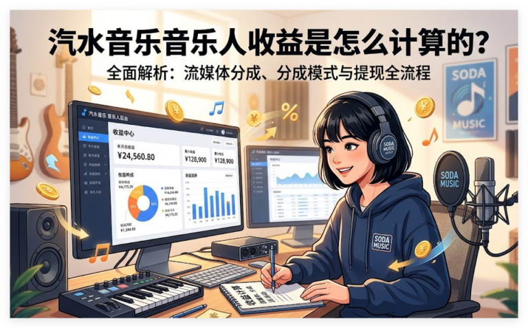 汽水音乐音乐人收益是怎么计算的？字节内部结算公式与提现避坑指南